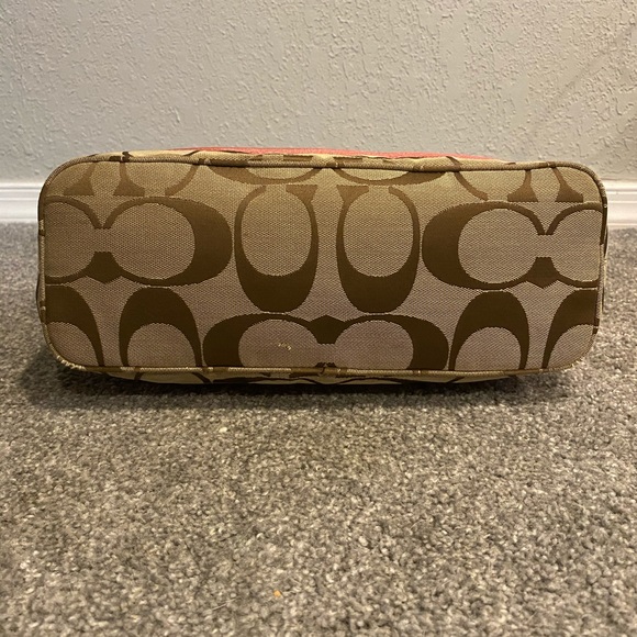 COACH signature stripe hobo shoulder bag - Picture 7 of 11